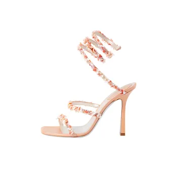RENE CAOVILLA Vicky Strap Sandals Women's Orange