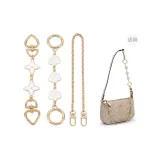 White Four-Leaf Clover+Camellia Extender Chain+Decorative Chain 40cm