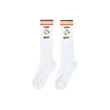 CASABLANCA Knee High Socks Men's 1 Pack White