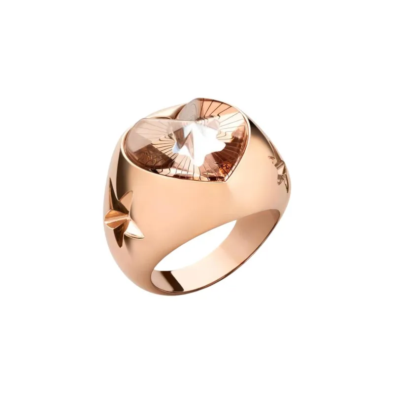 Baccarat 18K Gold-Plated Silver Crystal Rings Women's Gold-1