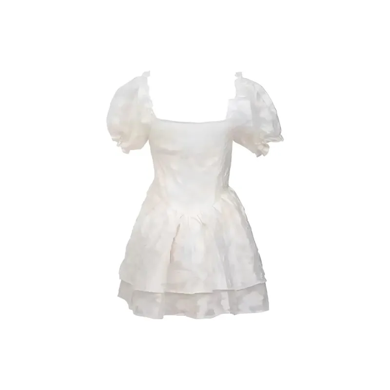 Incolore Short Sleeved Dresses Women's Ecru-1