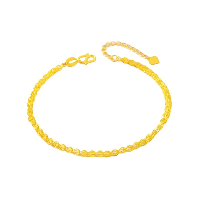 DAIRUO Practical Advanced Elegant Jewelry Delicate Versatile Solid Gold Fixed Price Bracelets Women's-0