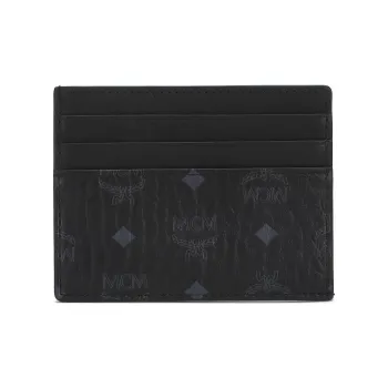 MCM Monogram Card Case Black