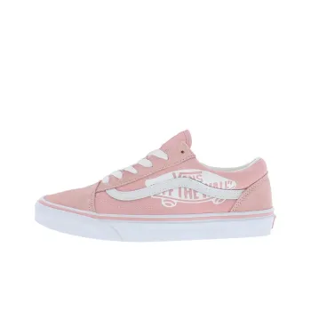 Vans Old Skool Anti-Kick And Wear-Resistant Low-Top Kids' Skateboarding Shoes Light Pink Teenagers