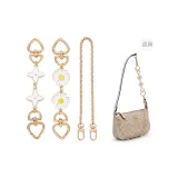 White Four-Leaf Clover+Daisy Extender Chain+Decorative Chain 40cm