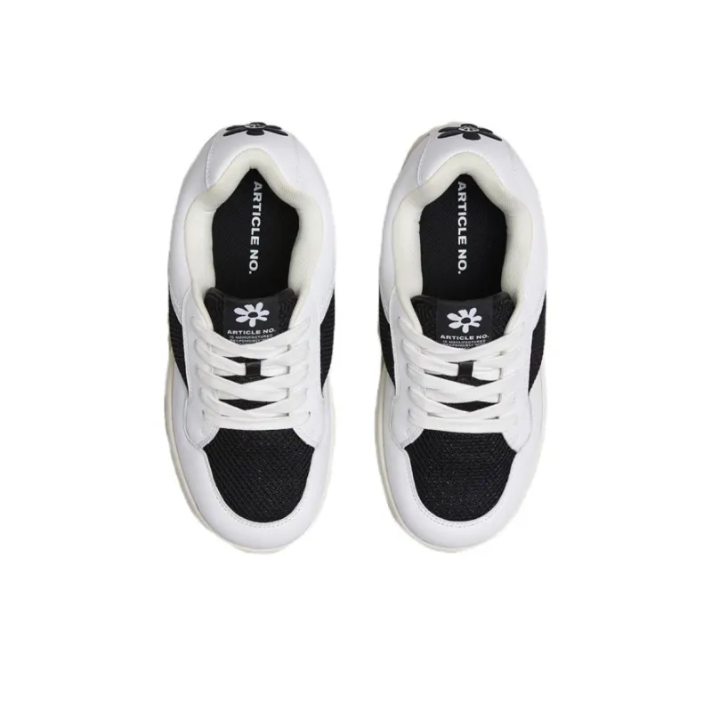 ARTICLE NO. American Burger Collection Anti Slip Wear Resistant Low Top Skateboard Shoes Unisex White Black-2