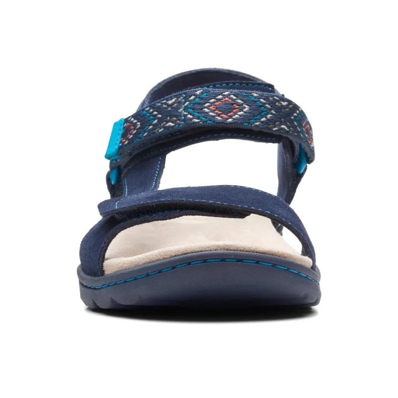 Clarks Amanda Step Beach Sandals Women's Blue-4