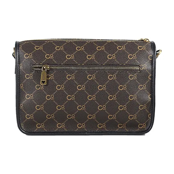 COOGI Synthetic Leather Handbag, Shoulder Bag Medium Size Women's Coffee-3