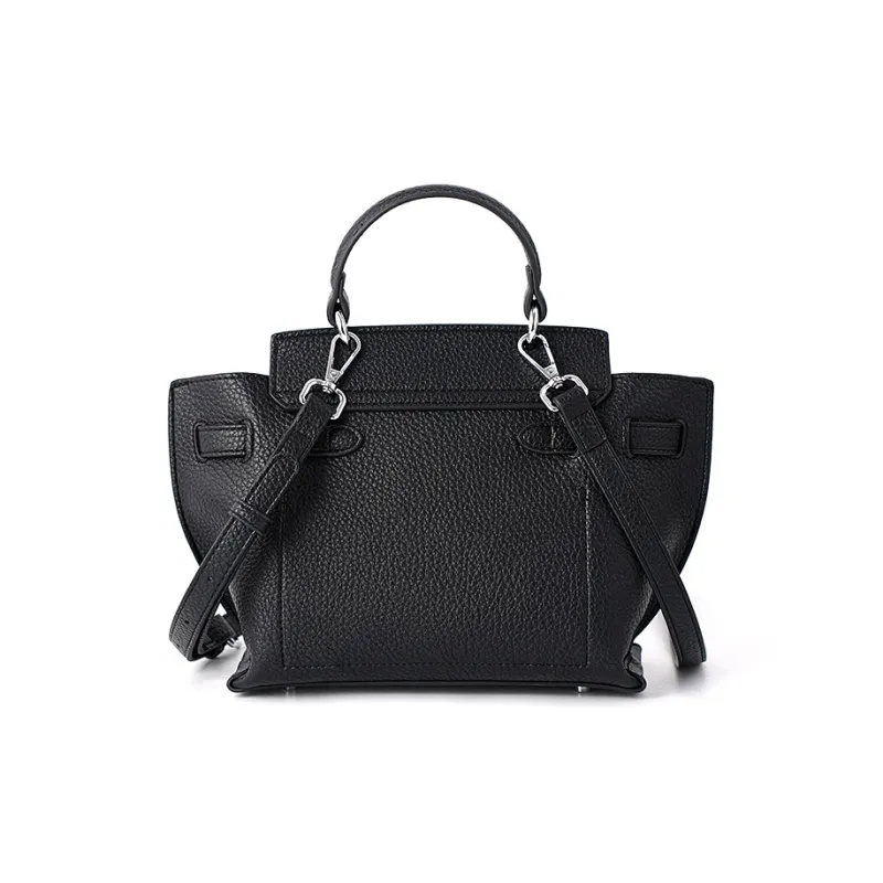 Vigno Synthetic Leather Handbag Shoulder Bag Regular Women's Black/Greige-4