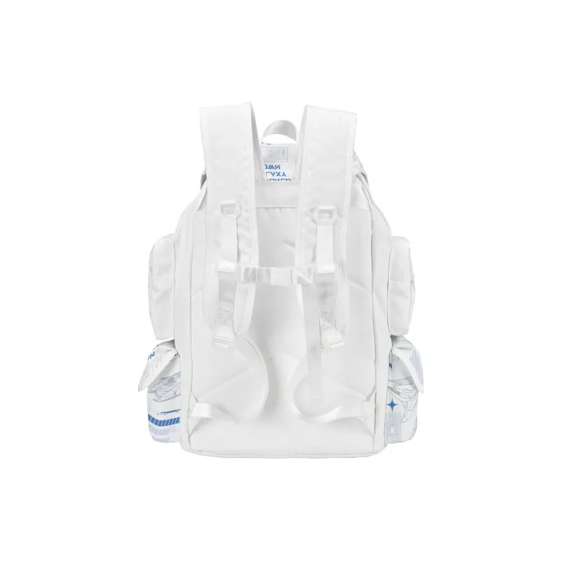 8atheist Polyester Water Repellent Commute Students Backpack Regular Unisex White-2