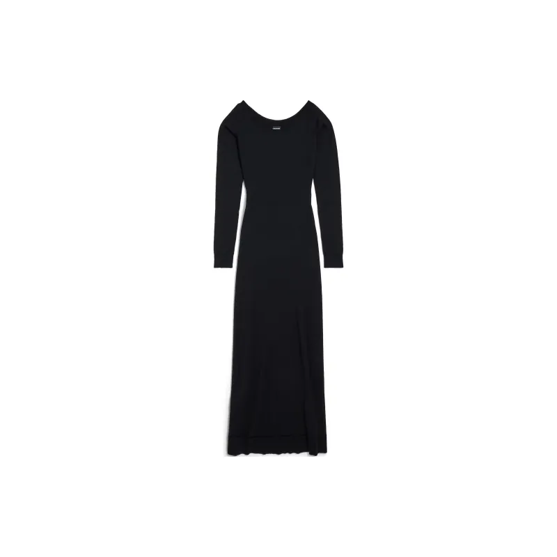 Balenciaga Long Sleeved Dress Regular Fit Women's Black-1