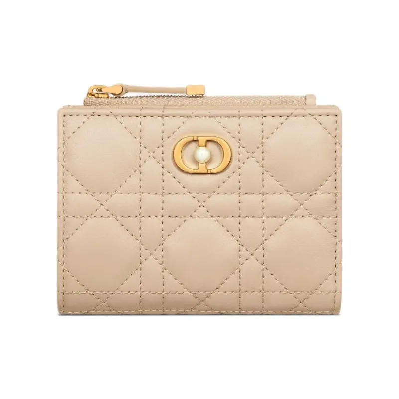 DIOR Jolie Lambskin Wallet Women's Beige-0