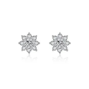 Chongqing Gold Store S925 Silver Stud Earrings Women's