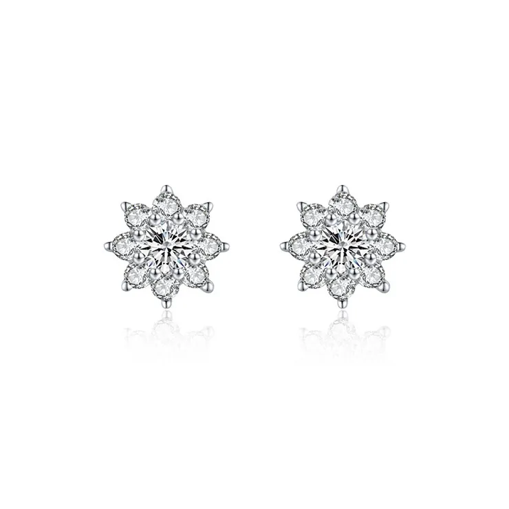 Chongqing Gold Store S925 Silver Stud Earrings Women's-0