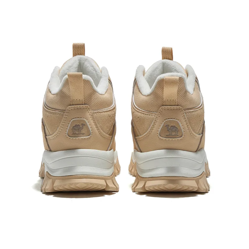 CAMEL Anti-Slip And Wear-Resistant Height Increasing Warm Mid-Top Casual Shoes Women's Muddy Sandy Gray-10