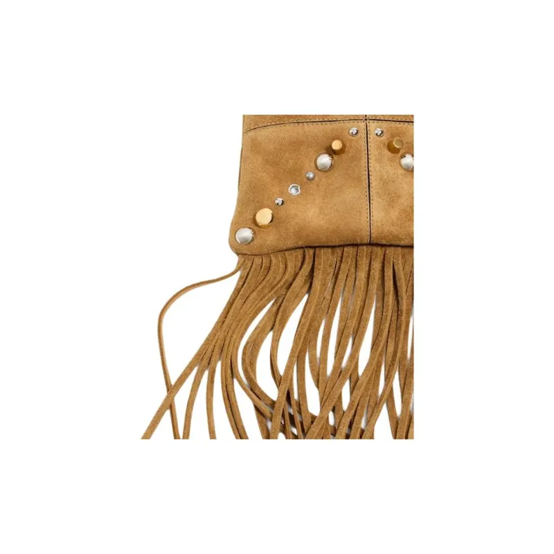 Valentino Cow Leather Shoulder Bag Small Size Women's Light Brown-4