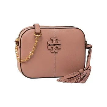 TORY BURCH Cow Leather Camera Bag, Crossbody Bag, Shoulder Bag Women's Pink