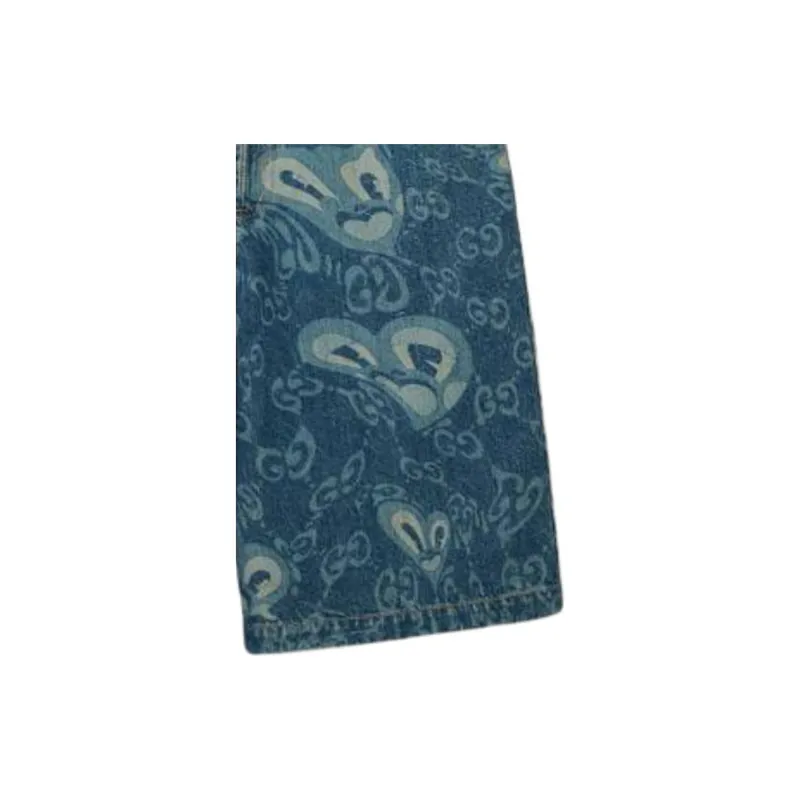 GUCCI Denim Shorts Men Blue-2