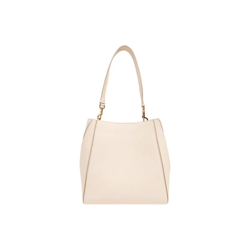 TORY BURCH McGraw Litchi Grain Leather Bucket Bags Shoulder Bag Crossbody Bag Handbag Women's Cheese White-3