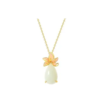 WEITIANXUAN Hetian Jade Necklaces White Jade/Pale Greenish White Jade Unisex