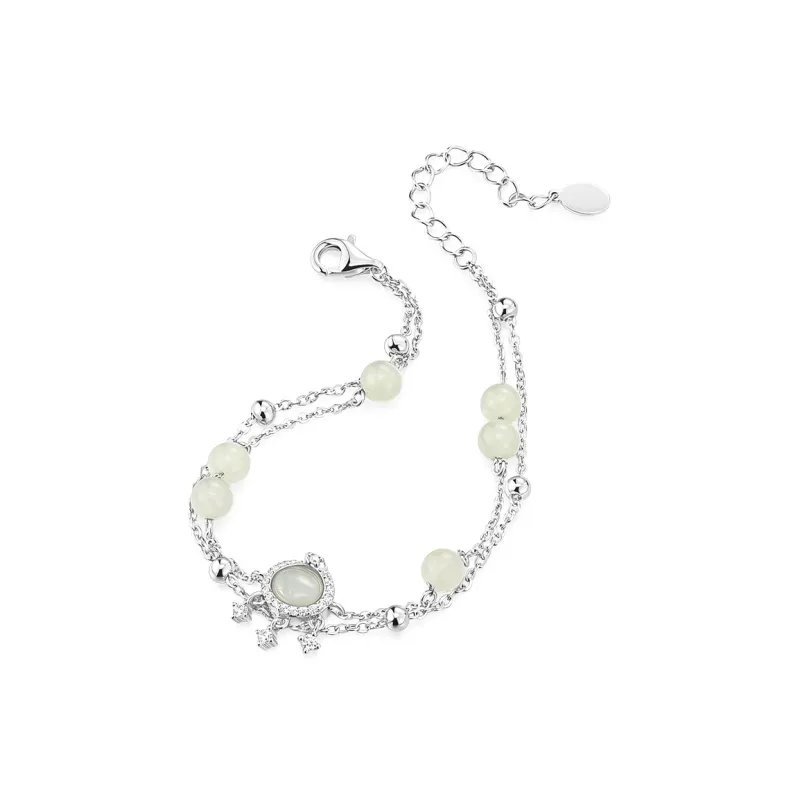 KADER Peace And Joy Series Hetian Jade Bracelets Pale Greenish White Jade Women's-1