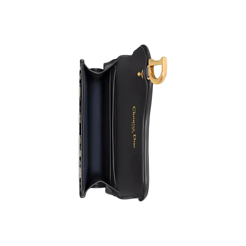DIOR Oblique Print Soft Calfskin Card Holder Women's Blue-3