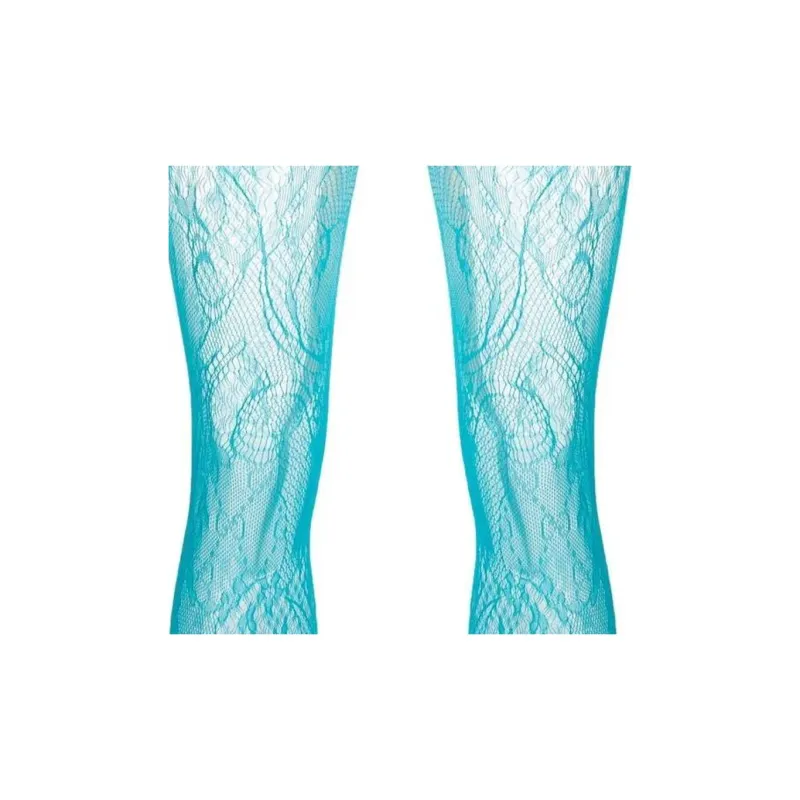 GUCCI Thigh High Lace Pattern Socks 'Bright Blue'-3