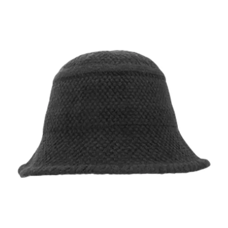 Hotwind Polyester Acrylic Polyamide Bucket Hats Women's Beige/Black-4