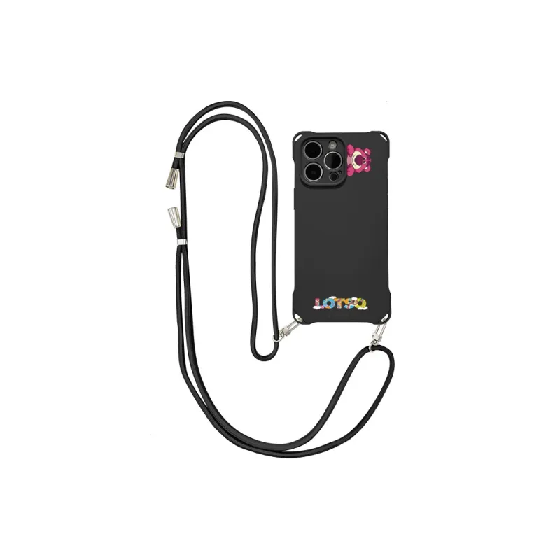 Disney Silicone Material Lotso Cute Crossbody Backpack Phone Cases Compatible With Apple 16 Pro Max/Pro/Plus/15/14/13-2