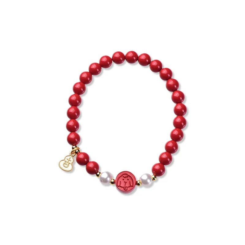 The Call Of The Heart Reconstructed Cinnabar Bracelets Unisex-29