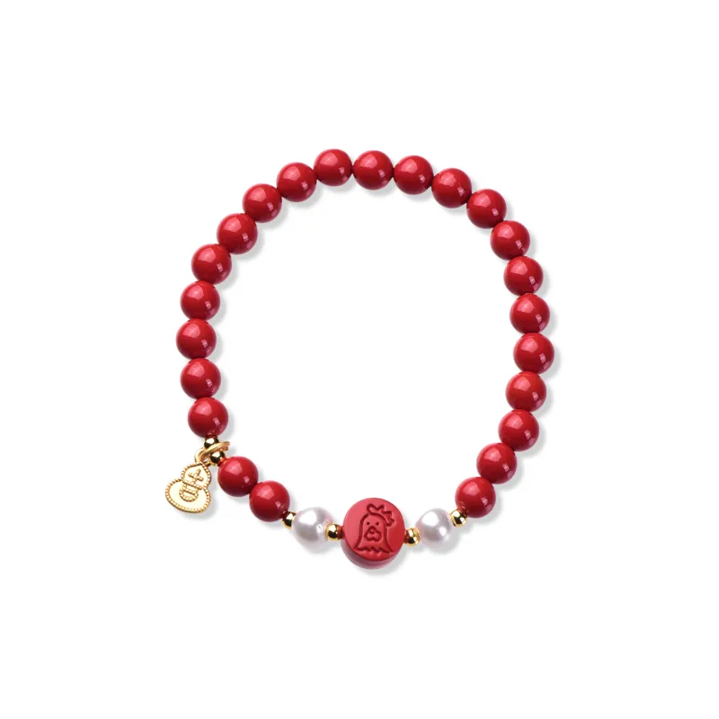 The Call Of The Heart Reconstructed Cinnabar Bracelets Unisex-26