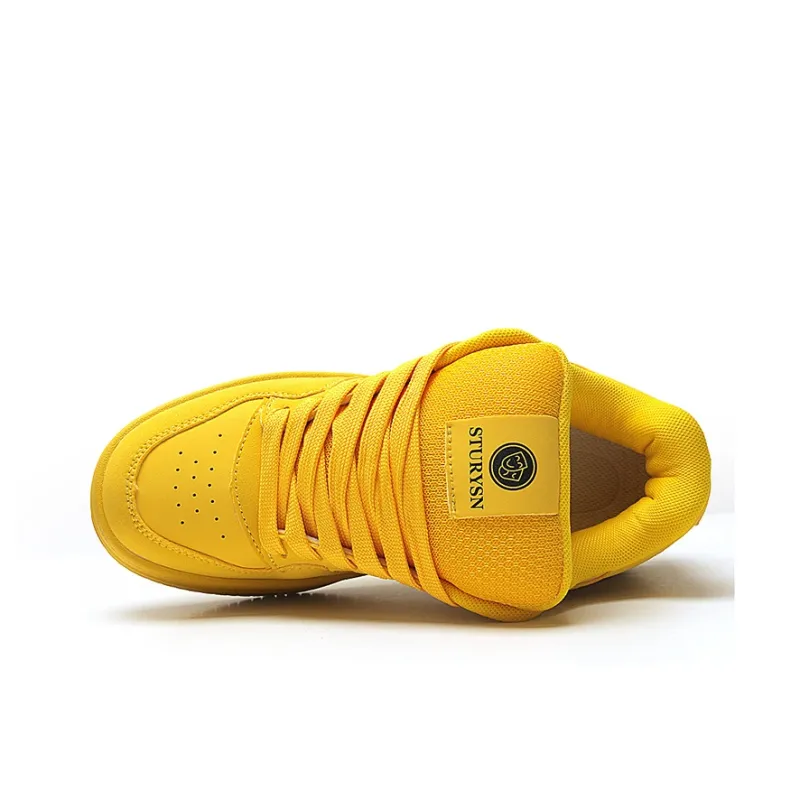 STUR YSN Wear resistant And Lightweight Low Top Skateboard Shoes Unisex Gold Coast-4