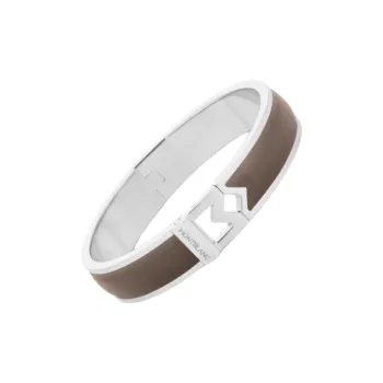 MONTBLANC Steel Leather Wristbands Unisex Brown
