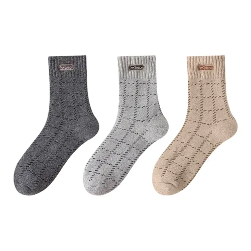 MIIOW Mid Calf Socks Unisex 3 Pack