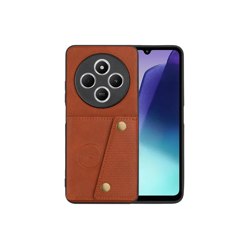 ZHUOJI Double Buckle Card Wallet Material Phone Cases Compatibility Redmi Note 14/Redmi Note 14 Pro+/Note 14 Pro-3