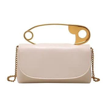DALO PU Shoulder Bag Crossbody Bag Women's White/Black/Rose Red/Silver