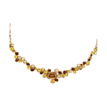Oscar De La Renta Mixed crystal Cluster Necklace