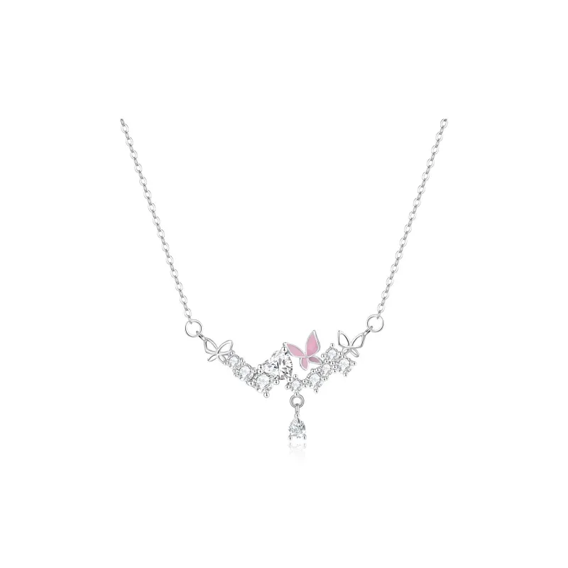 TEEX Sparkling Diamond Necklaces Women's-0