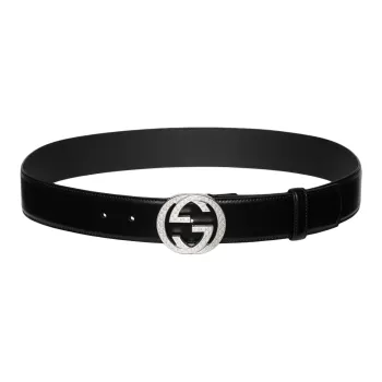 GUCCI Leather Belts Men's Black 