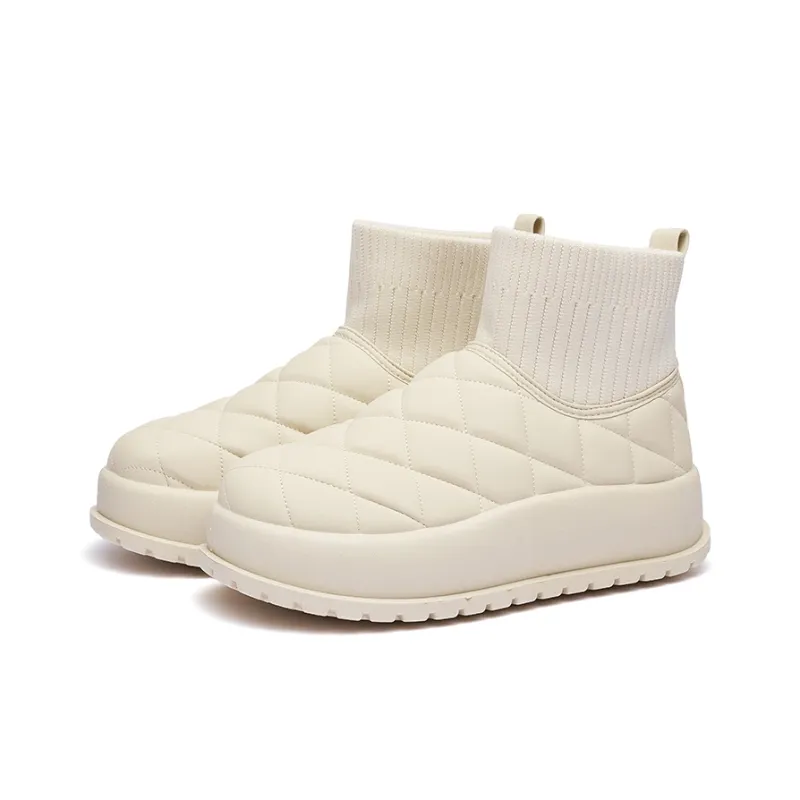 Fawn Miri Ankle Boots Women's White/Black/Khaki-1