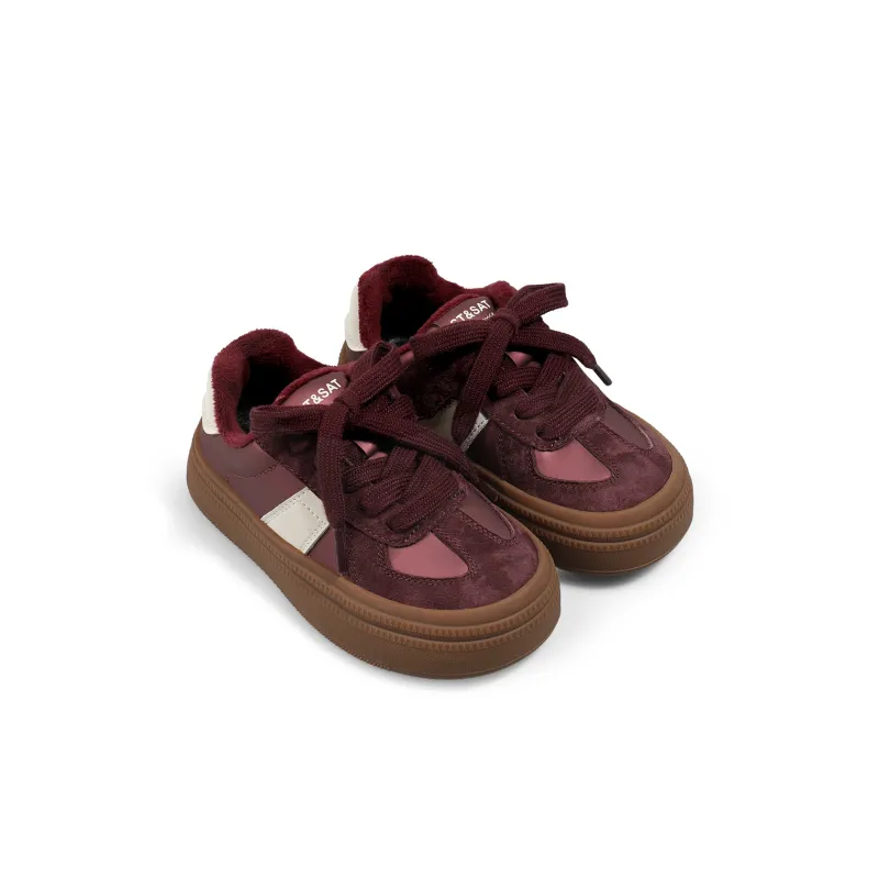 ST&SAT Slip Resistant Anti Kick Wear Resistant Warm Low Top Kids' Skateboarding Shoes Kids'-16