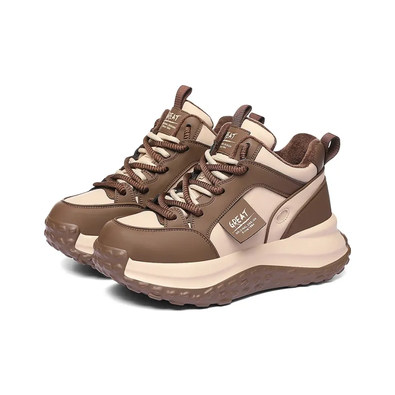 Golden Silk Rabbit Mid-Top Chunky Sneakers Women's-8