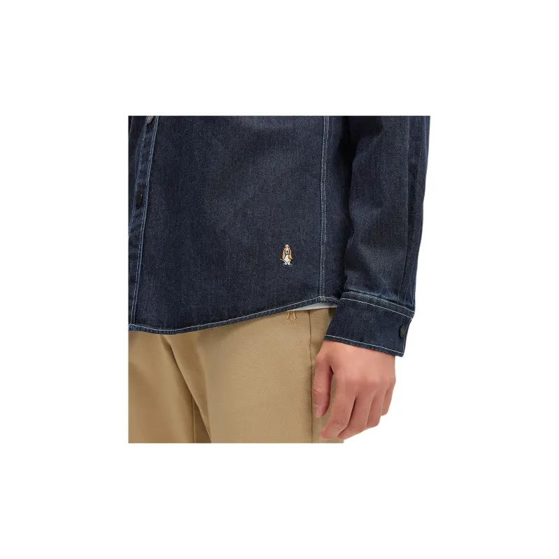 Hush Puppies Shirts Men Indigo Denim-3