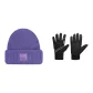 Purple Hat+Black Glove