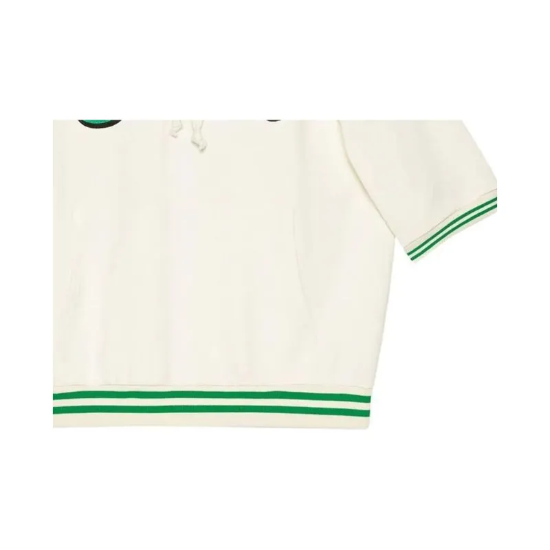 GUCCI Logo embroidered Short sleeve Hoodie-1