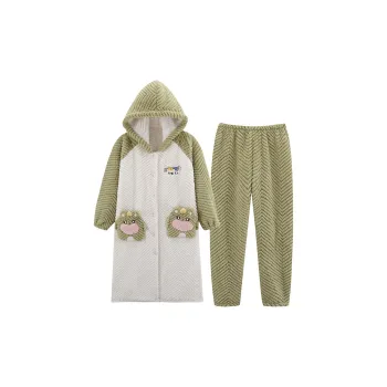 Inside The Orange Pajama Set Women's Little Dragon Cat