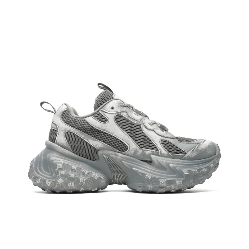 BANGNEY Anti Slip Wear Resistant Breathable Height Increasing Low Top Chunky Sneakers Unisex-9