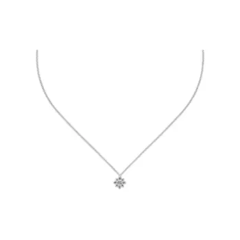GUCCI 18K White Gold Necklaces Women's Silver
