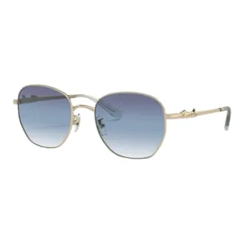 COACH Metal Irregular Shape Sunglasses Women's Gold