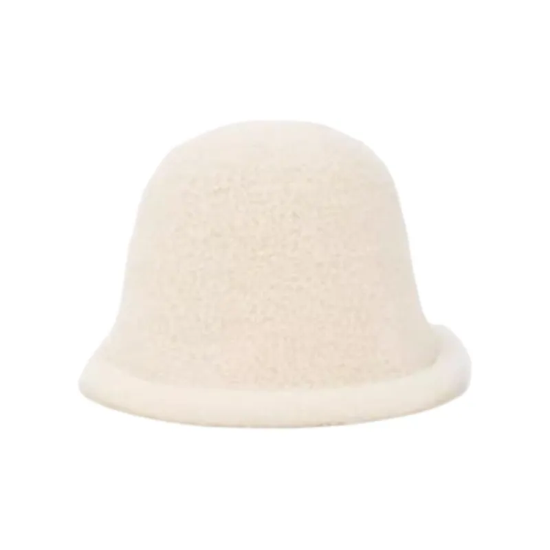 Hotwind Polyester Spandex Polyamide Bucket Hats Women's Beige-1